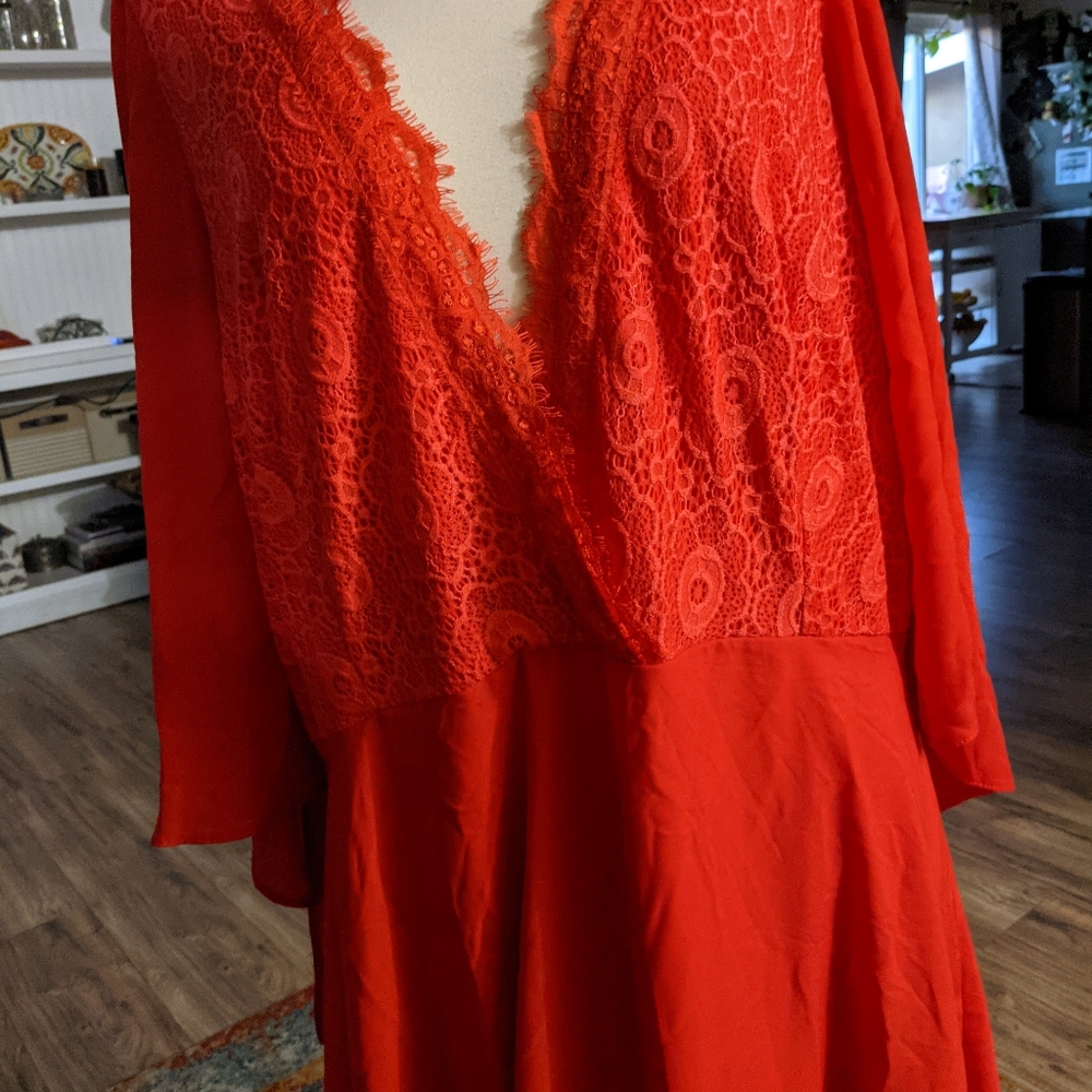 Red formal dress plus size